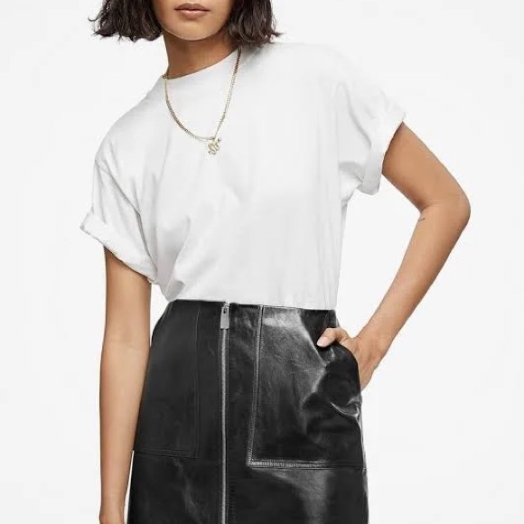 Anine Bing Sally Leather Miniskirt - Picture 4 of 11